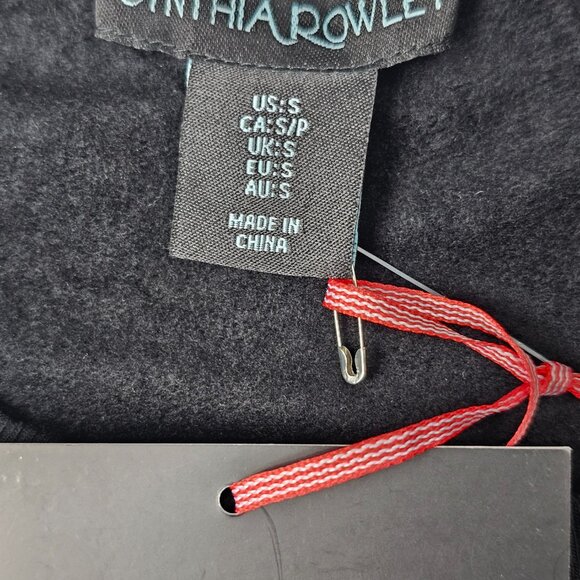 Cynthia Rowley Women's Black Sequin BOO Long Sleeve Rayon Sweatshirt Size S NWT - Picture 10 of 15